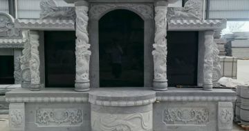 亳州 芝麻灰高档墓碑，土墓，可定制