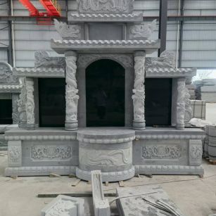 亳州 芝麻灰高档墓碑，土墓，可定制
