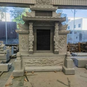 亳州 芝麻灰高档墓碑、土墓，一套也支持定做