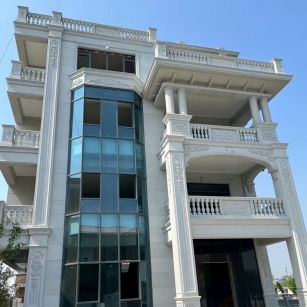 亳州 芝麻白花岗岩别墅外墙干挂效果展示