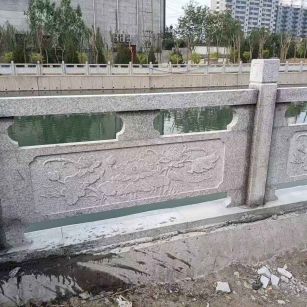 亳州 芙蓉白大花桥梁、河道，石材栏杆、围栏、护栏