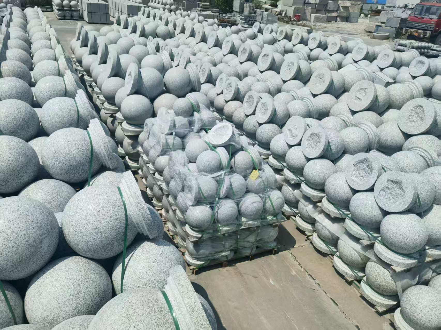 亳州 花岗岩实心圆球，石球，挡车球，挡车石，车止石，路障石。