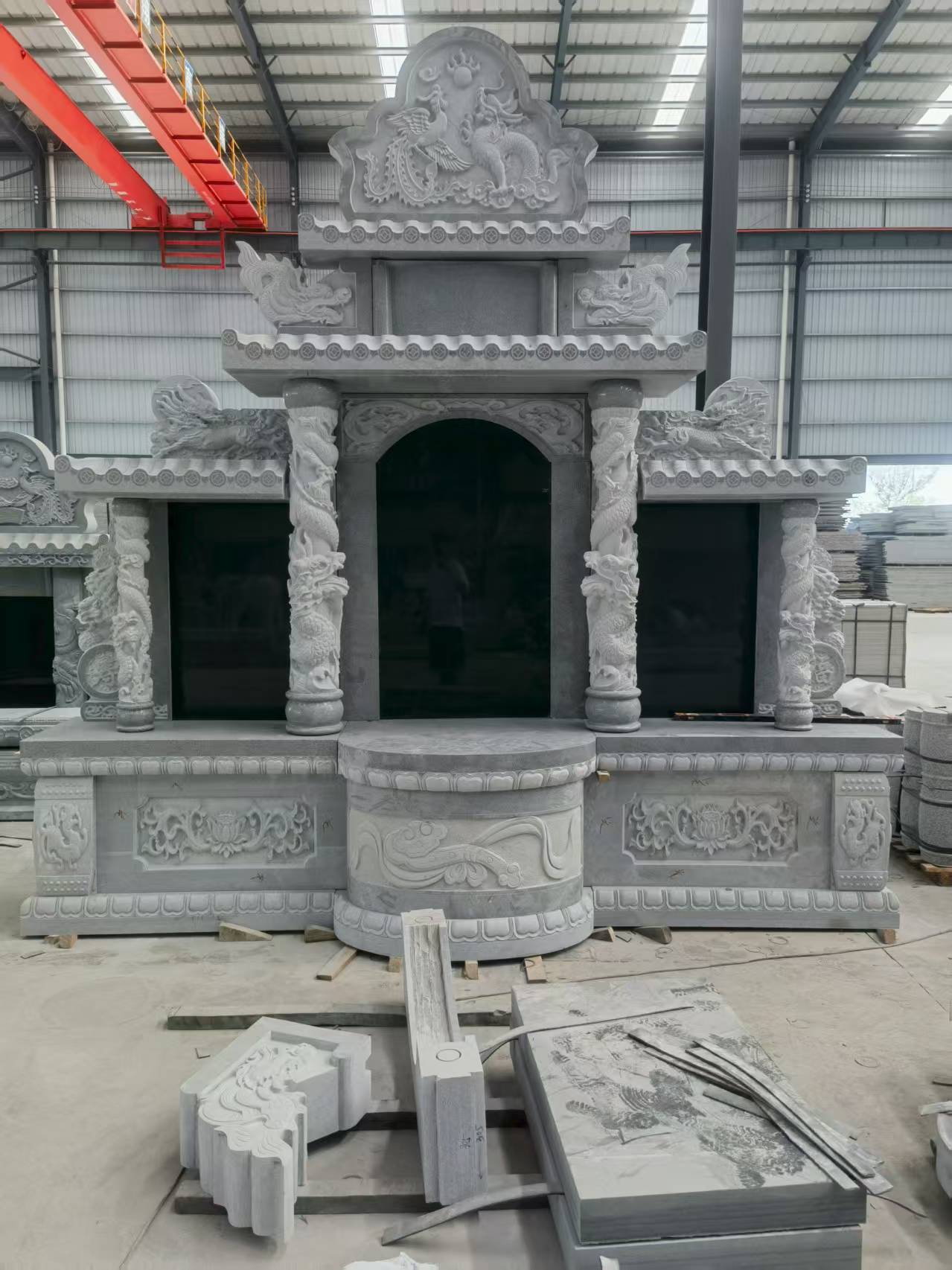 亳州 芝麻灰高档墓碑，土墓，可定制