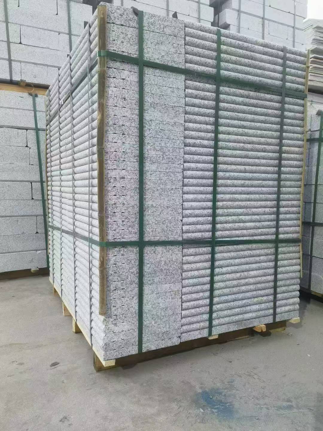 亳州 芙蓉白3公分厚磨圆边、拉槽，楼梯踏步