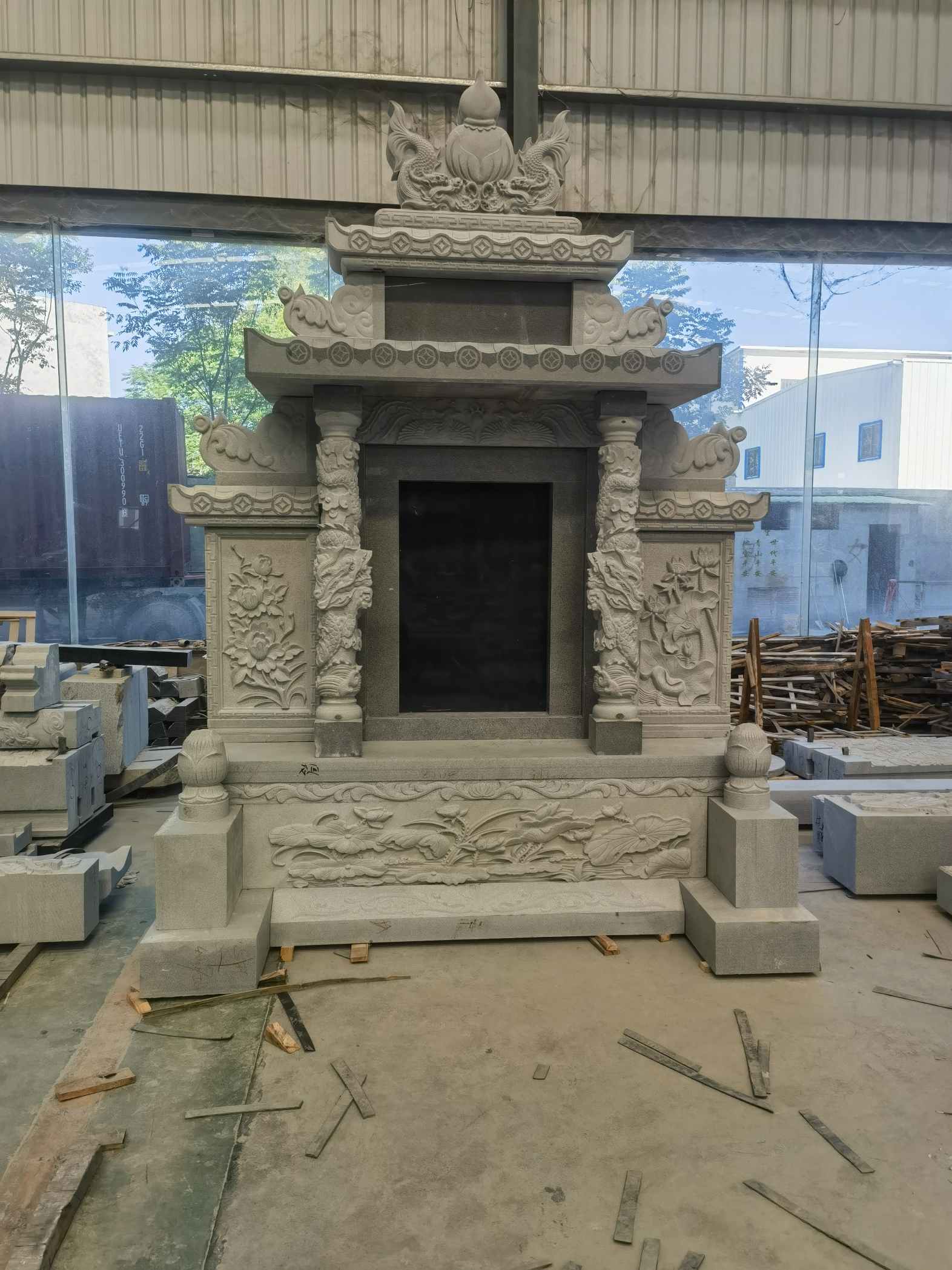 亳州 芝麻灰高档墓碑、土墓，一套也支持定做