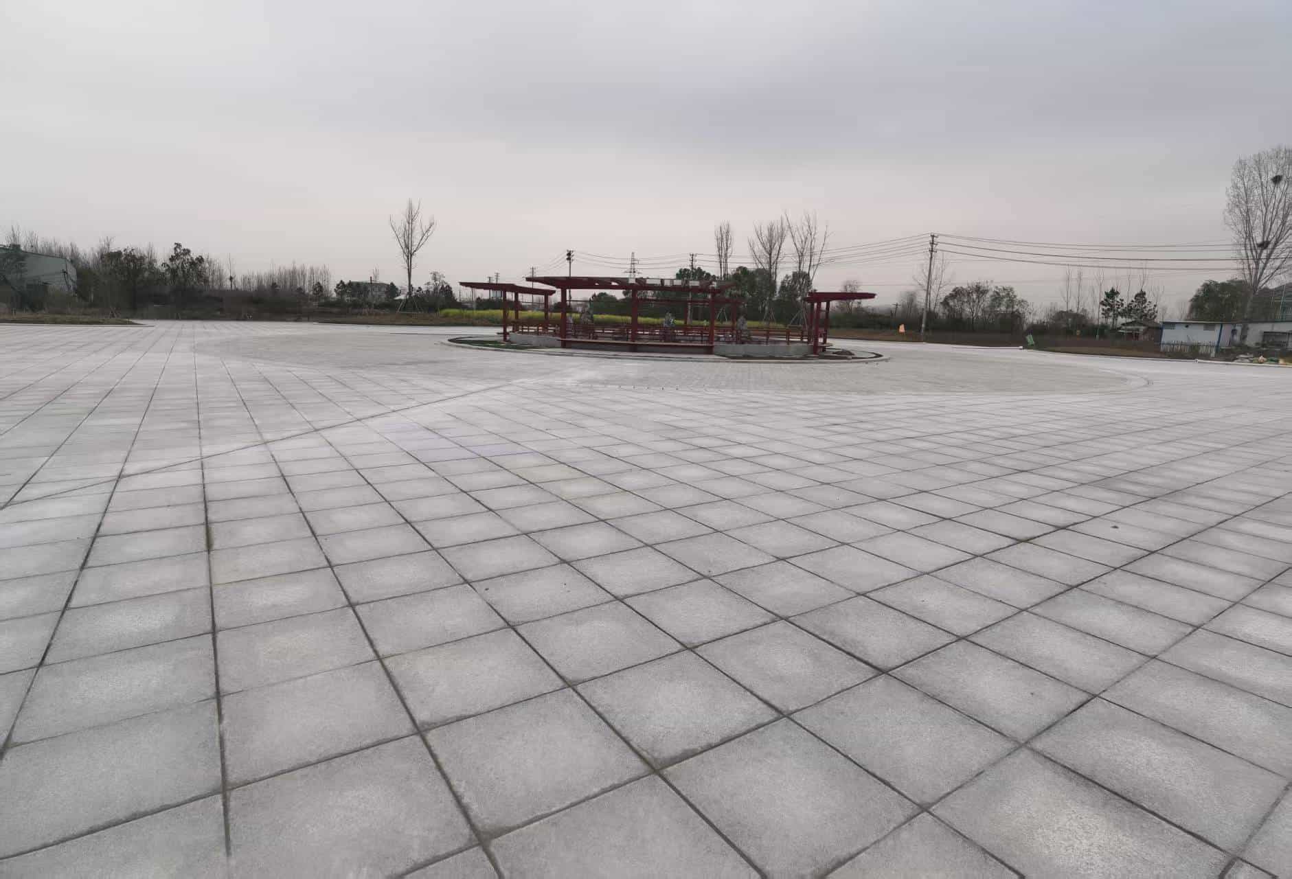 亳州 芝麻白火烧面-公园广场地铺效果