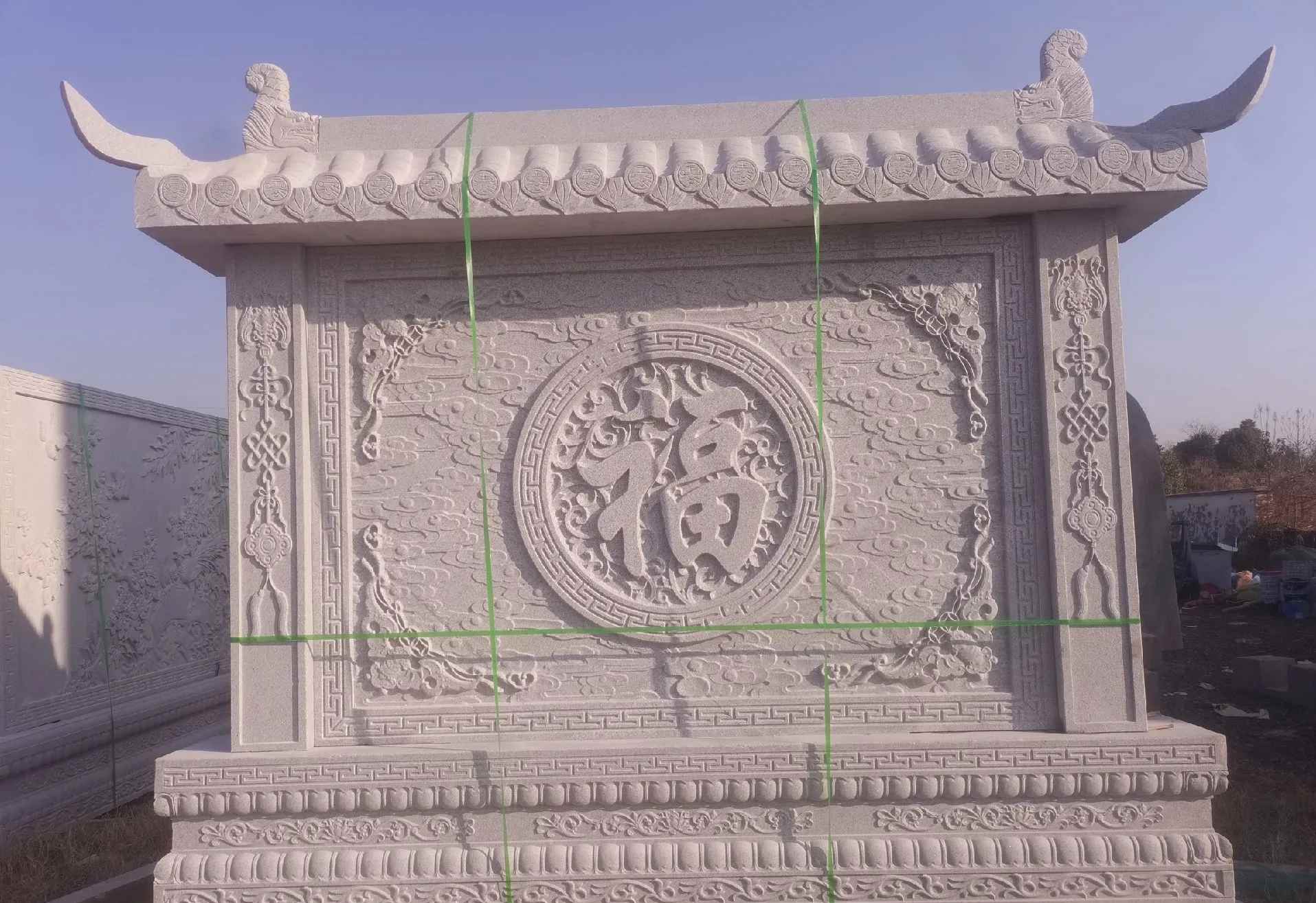 亳州 芝麻白花岗岩屏风，照壁，影壁